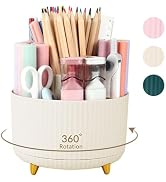 SKYDUE 360 Degree Rotating Desk Organizer, Dual-Purpose Pencil Pen Holder for Desk, Rotating Desk...