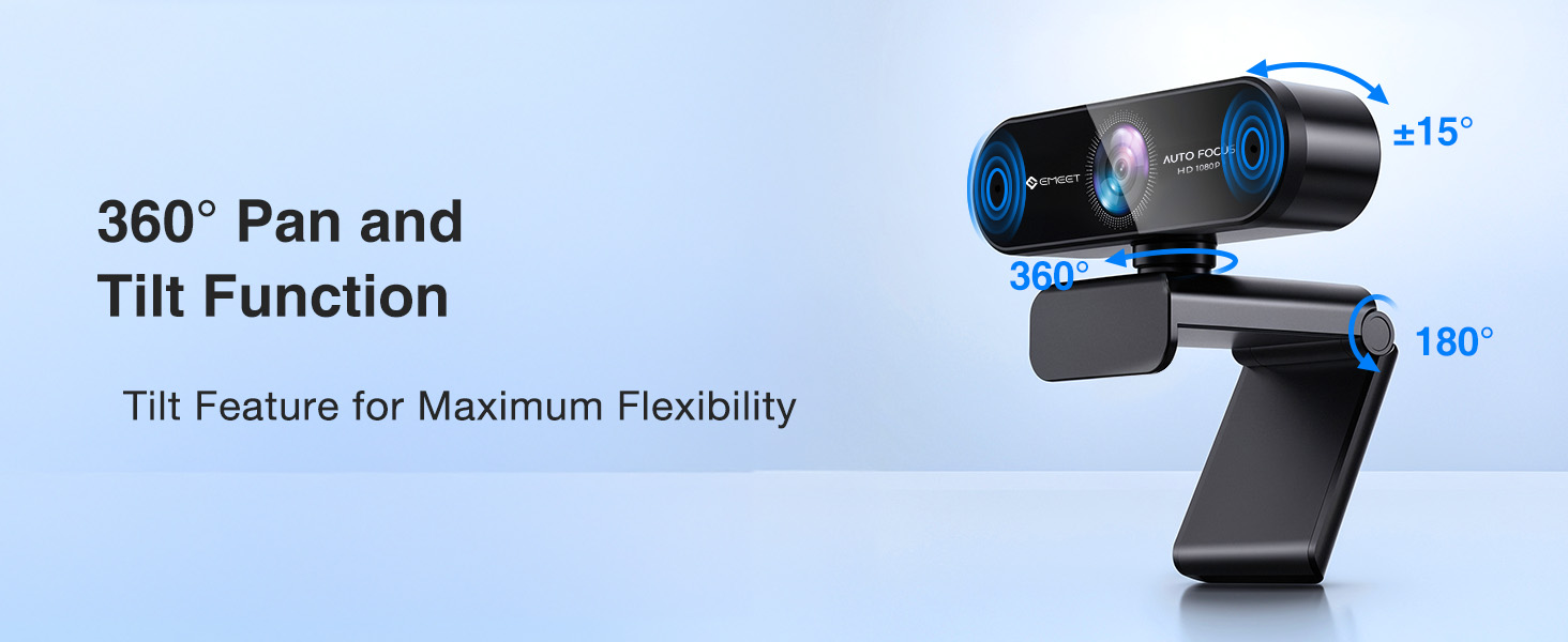 EMEET NOVA 1080P Webcam with Microphone