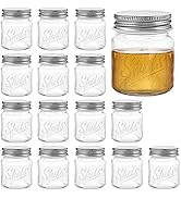 Lawei Set of 16 Mini Mason Jars with Lids - 2 Oz Mason Jars Shot Glasses Mason Shooter Glass for ...