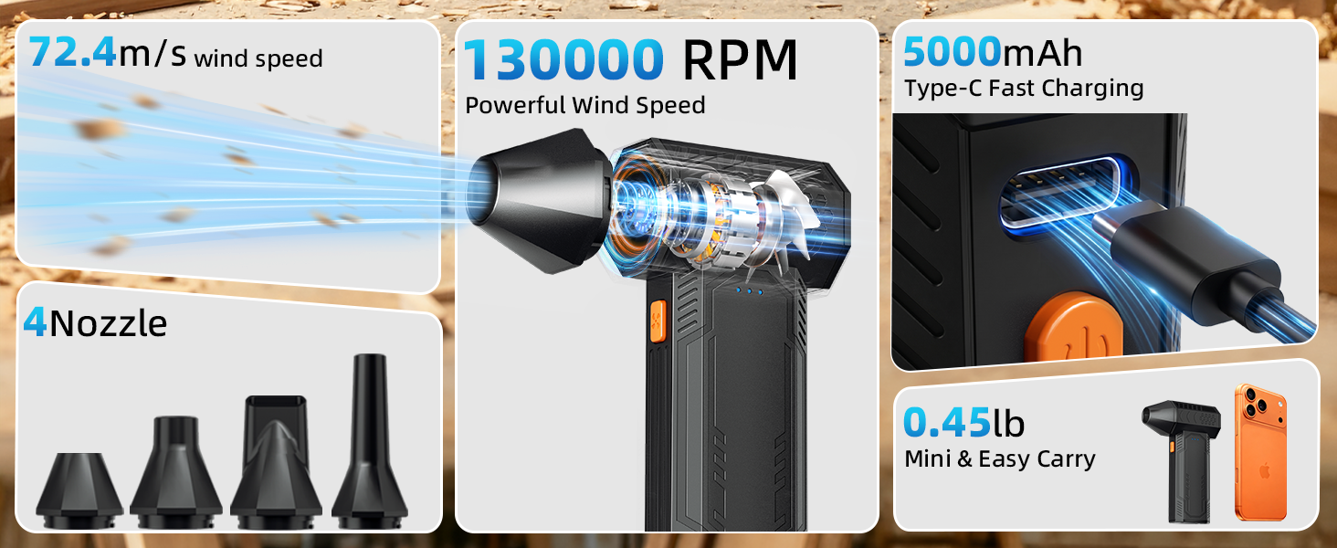 130000RPM Electric Air Duster