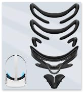 AMVR Resilient Facial Vent Soft Interface Bracket & Anti-Leakage Light PU Leather Foam Face Cover...