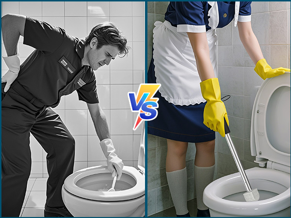 Yingmore Toilet Pumice Stone with Handle for Deep Cleaning