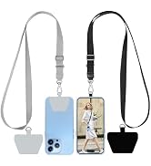 SHANSHUI Phone Lanyard, 2 Pack Phone Lanyard Strap 2 Pcs Durable Tether Tab Patches Universal Nyl...