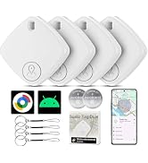Air Tracker -4 Pack, 2026 New Bluetooth Tracker Tags, Android Tracker Tags Work with Google Find ...