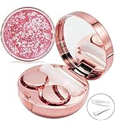 Contact Lens Case, Bling Stars Colored Portable Cute Eye Contact Lense Remover Tool with Mirror f...