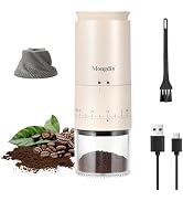 Mongdio Portable Electric Burr Coffee Grinder with 38 Adjustable Settings, Conical Burr Coffee Gr...