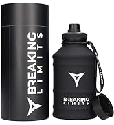 BREAKING LIMITS 2.2L Gym Water Bottles for Men - Botella de agua para Gym – Large 64 oz ½ Gallon ...