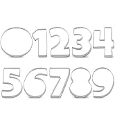 LILIAO Numbers Cookie Fondant Cutter Set - 9 Piece - From 0 to 8, 6 upside down is 9 - Stainless ...