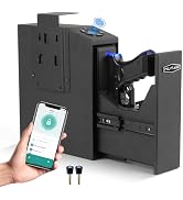 Mutak Gun Safe for Handgun, Slider Biometric Pistol Safe, 4 Ways Quick Access with APP/Fingerprin...