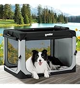 ZOMISIA 36 Inch Collapsible Dog Crate for Large Dogs - Portable Dog Travel Crate Soft Sided with ...