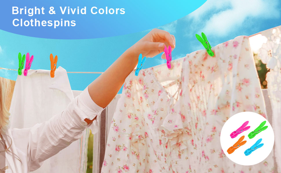clothespins 48 packs colorful