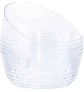 Hioasis 8 Pack Plastic Serving Bowls 128oz Clear Plastic Bowls Heavy Duty Disposable Serving Bowl...