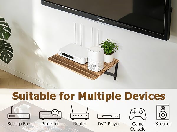 wall mounted projector shelf