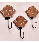 Indian Shelf 3 Pieces Animal Wall Hook | Kids Coat Hooks Wall | Nursery Hooks | Animal Coat Hooks...