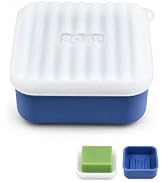 OTHIX Square Silicone Leakproof Travel Soap Case, Bar Soap Holder Container with Translucent Lid ...