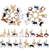 BEEFLYING 16Pcs Stitch Markers for Knitting Crochet Alloy Enamel Removable Lobster Claw Clasps fo...
