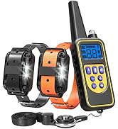 FunniPets Dog Training Collar, Waterproof Dog Shock Collar with Remote 2600ft Control Range E Col...
