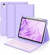 aMZCaSE for iPad A16 11th 10th Generation Case with Keyboard - 7 Colors Backlight Detachable Foli...