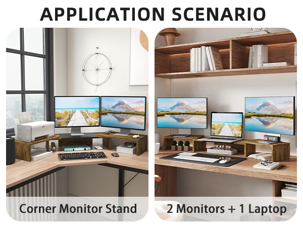 WESTREE Triple Dual Monitor Stand Riser