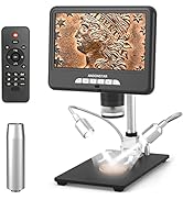 Andonstar AD207S HDMI Digital Microscope, Coin Microscope with Extension Column for Full View of ...