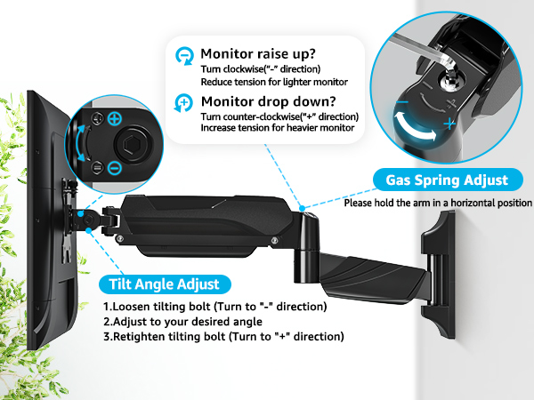 monitor wall mount single arm