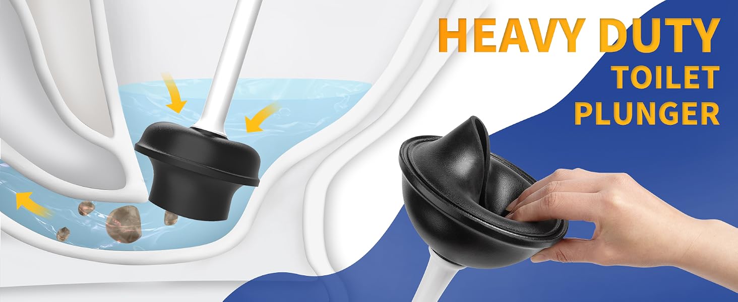 MR.SIGA heavvy duty white toilet brush and plunger set