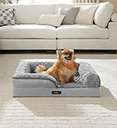 Feandrea Orthopaedic Dog Bed for Medium Dogs, Waterproof Dog Sofa Bed with Removable Washable Cov...