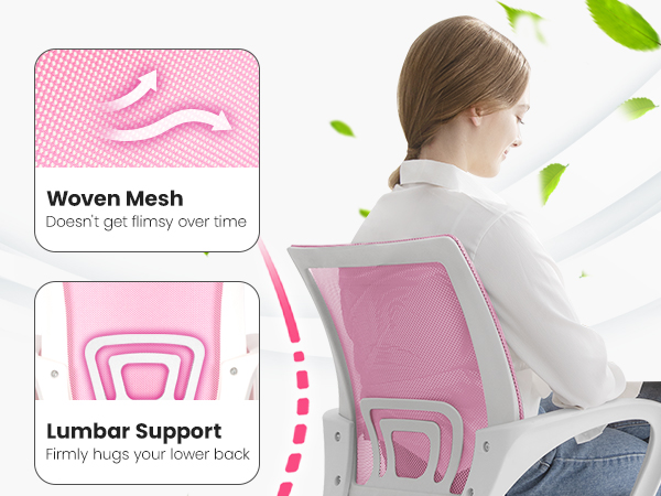 Comfortable mesh chair with breathable supportive mesh back support