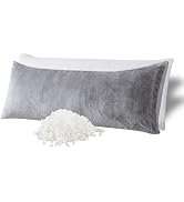 WhatsBedding Memory Foam Body Pillow with Plush Fuzzy Cover, Full Body Pillow for Adults, Long Pi...
