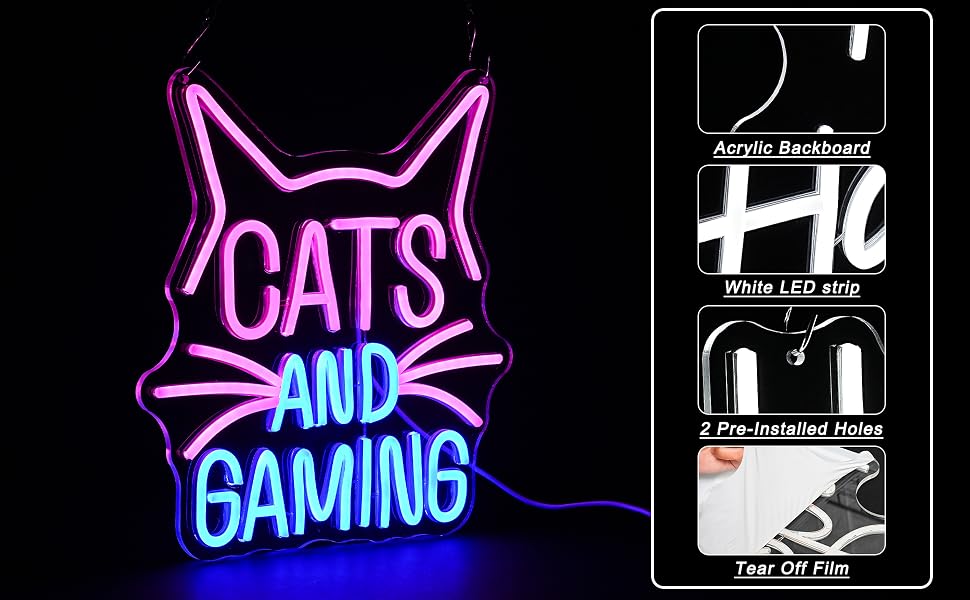 cat game Neon Sign