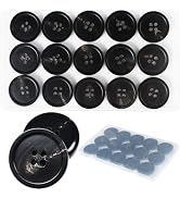 1 Inch Real Horn Buttons 15PCS Large Sewing Buttons for Coat, Blazer, Suit, Overcoat, Winter Coat...