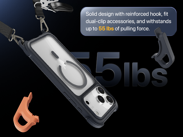 iphone 17 pro case with rotatable lanyard compatible with magsafe