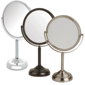 Nickel Finish mirror silver makeup mirror direct wire makeup mirror corded makeup mirror electric