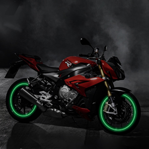 Bicycle Wheels Car Cycling Bike Motorcycle Night Reflective sticker green Safety car Stripes decals