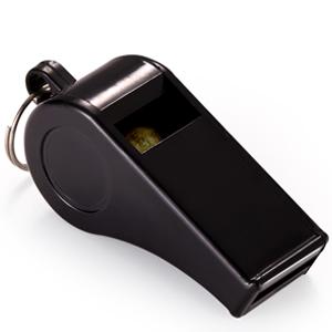 Plastic Whistle with Lanyard, Loud Clear Black Whistles Bulk Great for Coaches, Referees, Officials