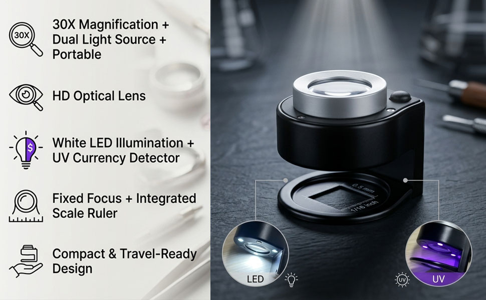 30X Loupe Magnifier
