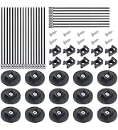 Taiidaues 15 PCS Magnetic Zip Tie Mounts Base Magnetic Cable Tie Mount & 50 PCS Releasable Cable ...