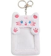 White Plush Card Holder Cartoon Cat Protective Cover Photo Card Holder Photo Album Plush Idol Id ...