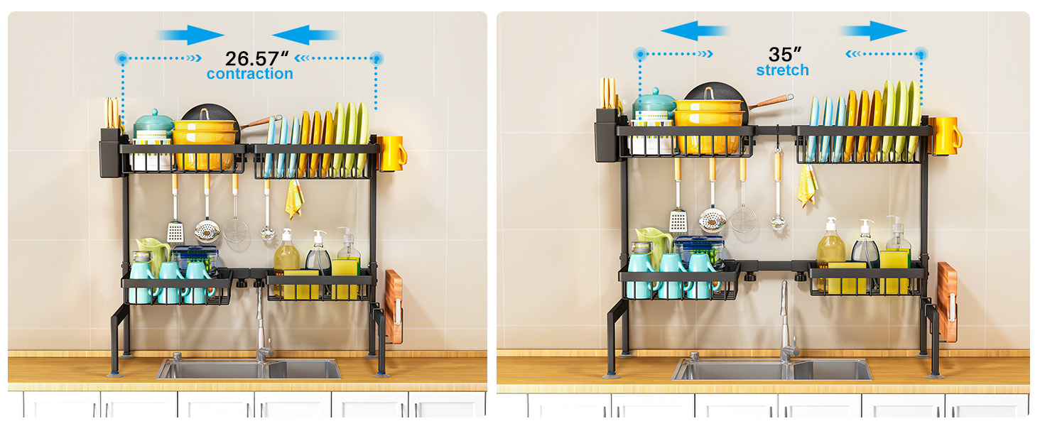 over sink dish drying rack