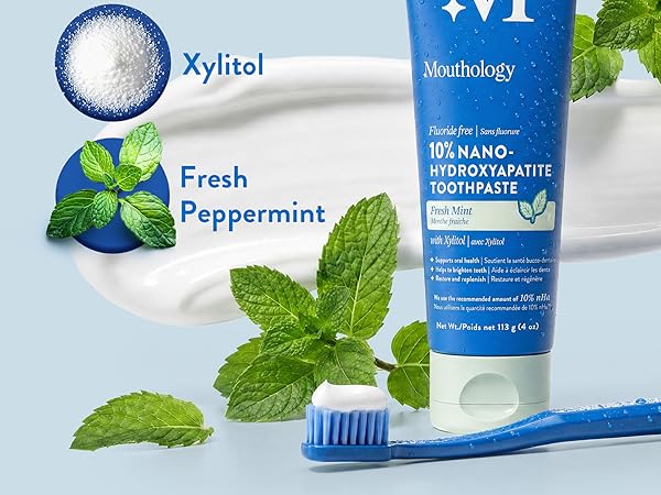 fresh peppermint fluoride free no artificial flavors, colors or preservatives
