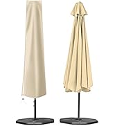 OKPOW Umbrella Cover 420D Oxford Fabric Patio Umbrella Covers Waterproof with Zip, for 9ft to 12f...