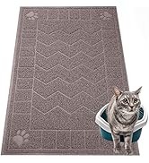 Motsamla Cat Litter Mat, Litter Trapping Mat Soft on Kitty Paws, 35" x 24" Kitten Litter Box Mat ...