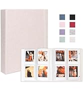 Cherrich Mini Photo Album for Fujifilm Instax Mini Polaroid Snap, Linen Picture Book 2x3, Each Sm...