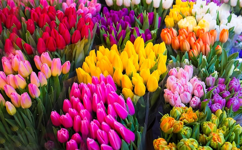 Multicolor Artificial Tulips Flowers