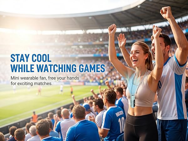 mini cooling fan with lanyard for sports events