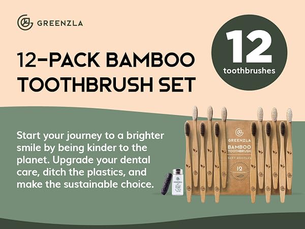 Greenzla Natural Bamboo travel toothbrush, bamboo toothbrushes, travel toothbrush set, travel kit