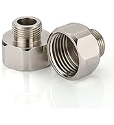 G 1/2 Female to 3/8 Male COMP Reducer Adapter, Brass Pipe Fittings Water Hose Adapter, Compressio...