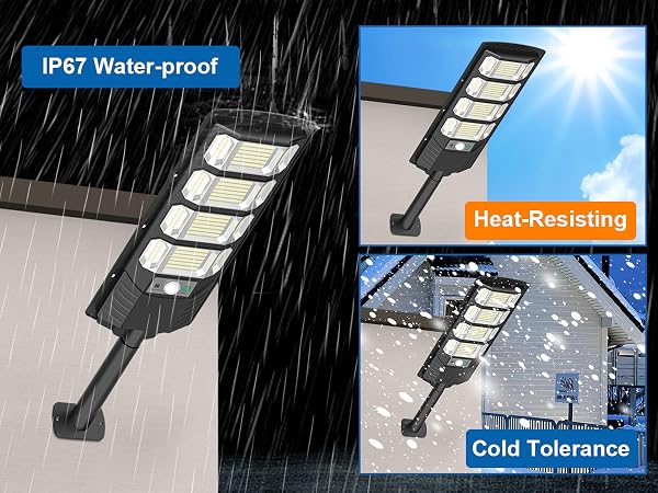 Solar street lights dark to dawn outdoor waterproof