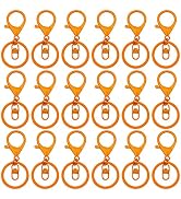 30Pcs Lobster Claw Clasps Keychain for Jewelry Making,Metal Lobster Clasp Swivel Trigger Clips wi...