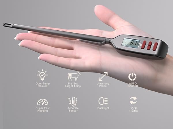 long lasting cooking thermometer